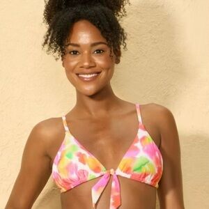 Colorful Tie-Dye Bikini Top by Shade & Shore